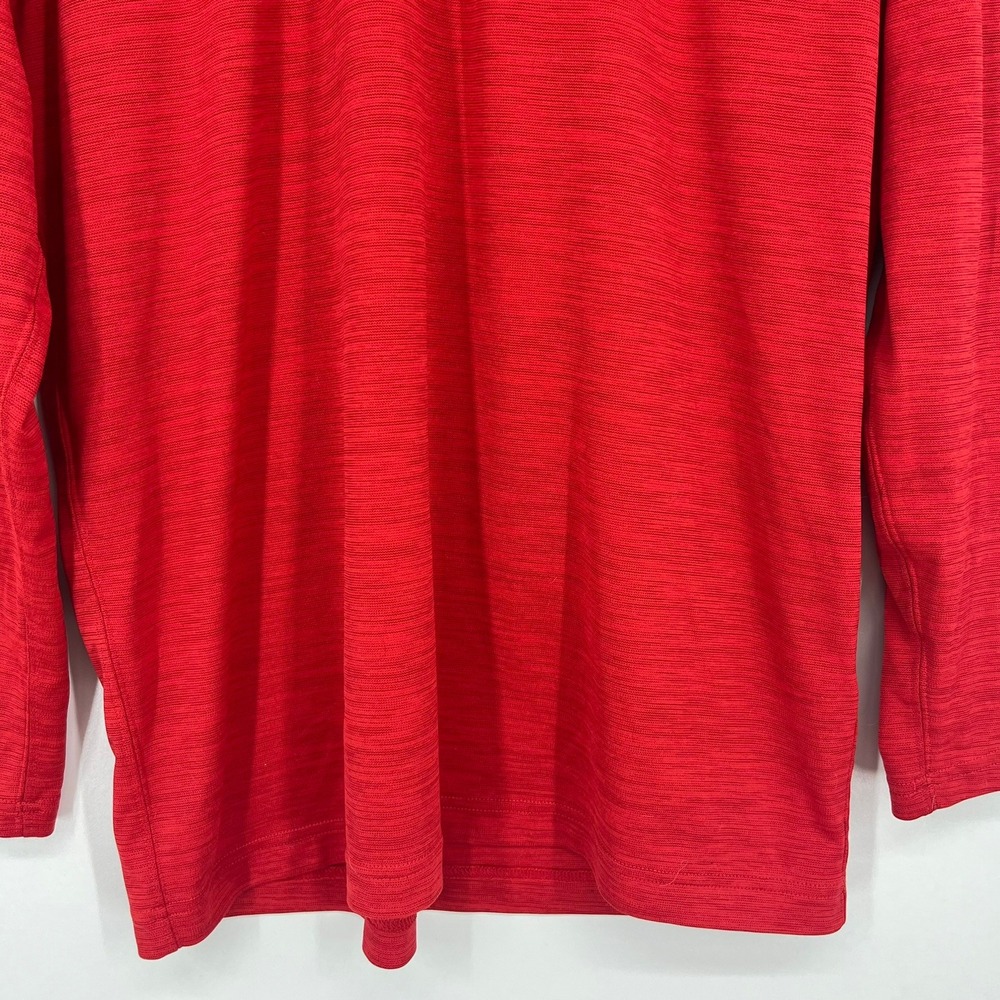 Under Armour Mens Tech 1/4 Zip Pullover Red Heathered Long Sleeve‎ Size M - Picture 3 of 12